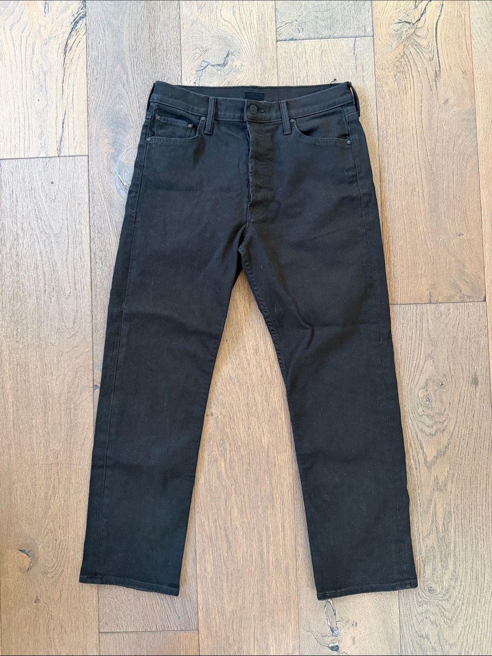 MOTHER Men's Black Slim Straight Jeans